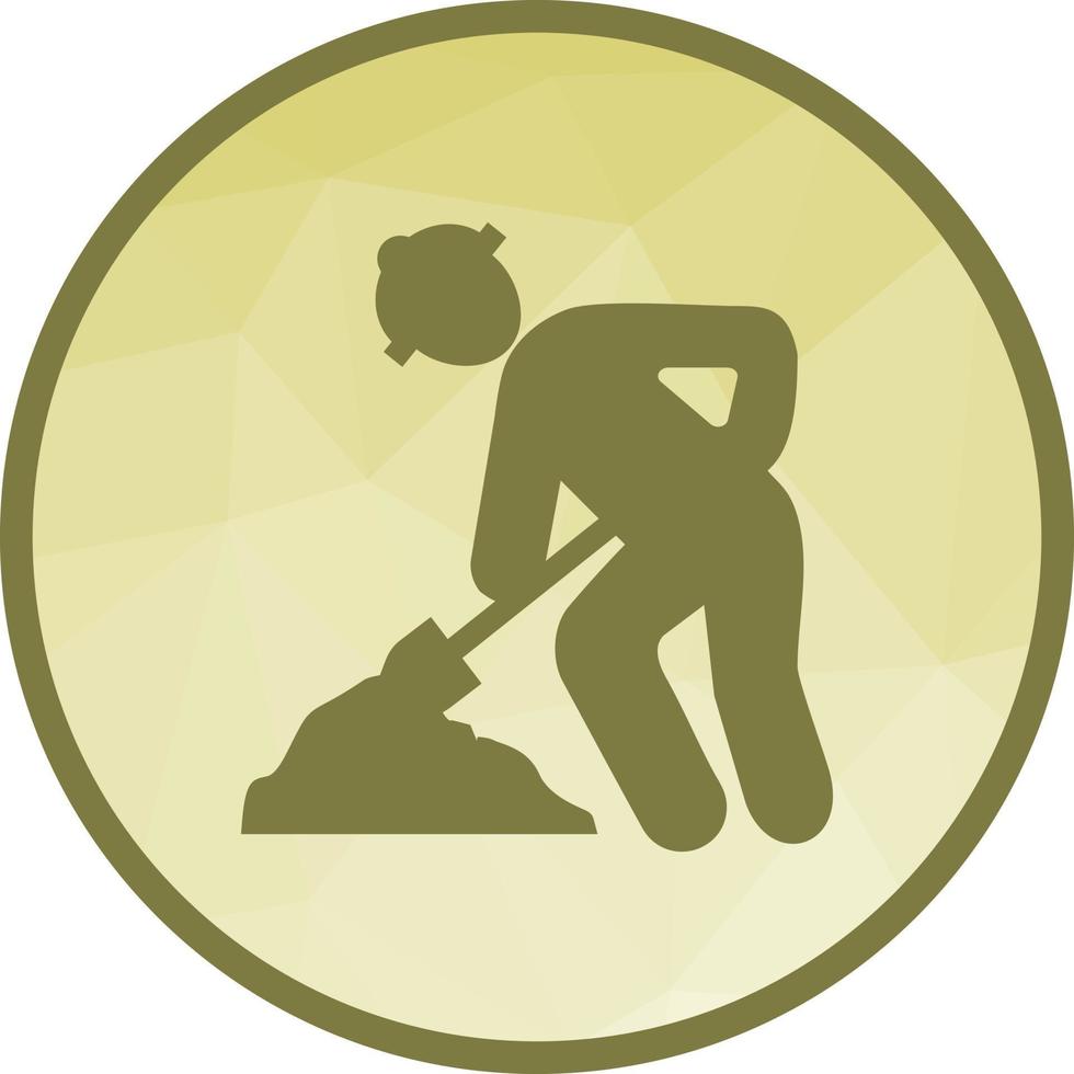 Under Construction Sign Low Poly Background Icon vector