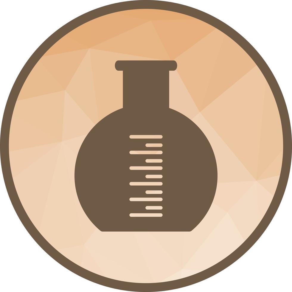 Round Bottom Flask Low Poly Background Icon vector