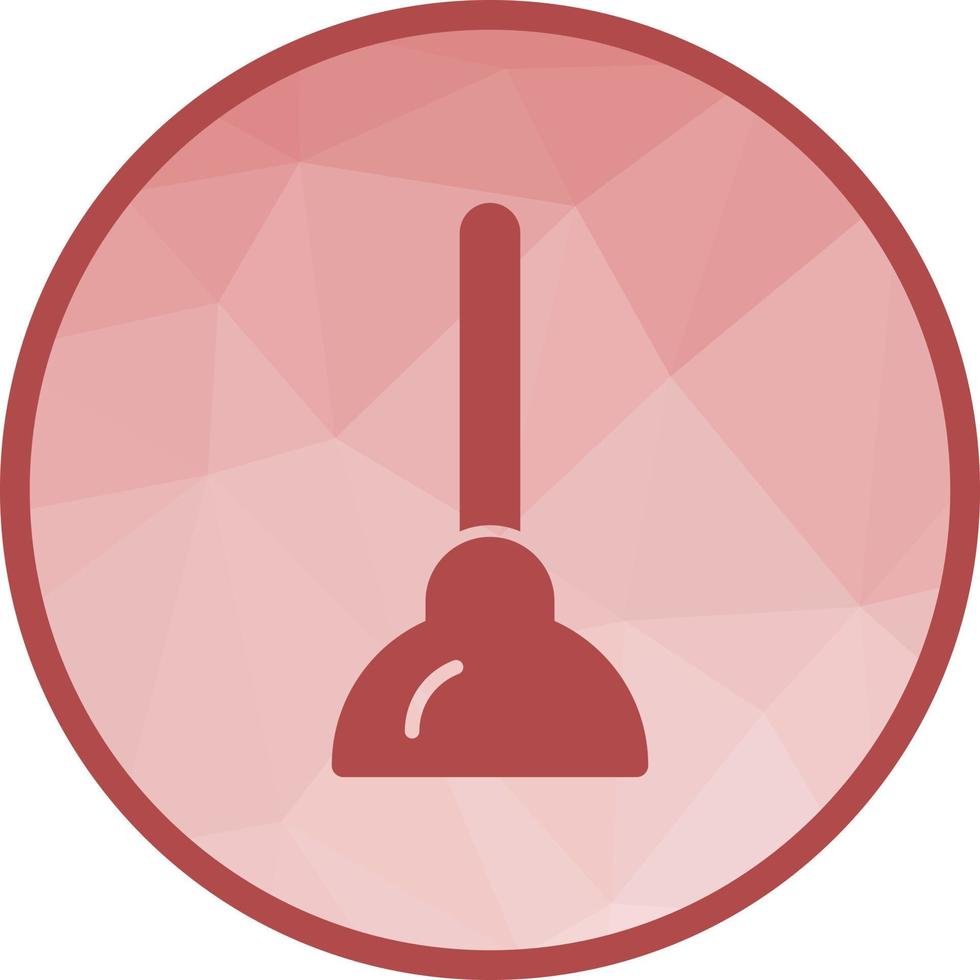 Plunger Low Poly Background Icon vector