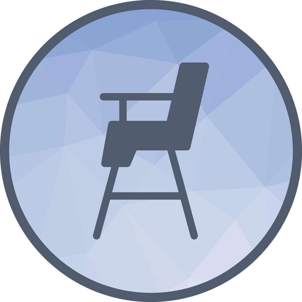 Baby Chair Low Poly Background Icon vector