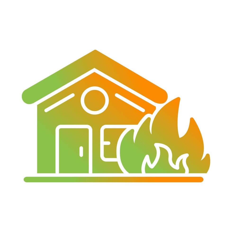 House On Fire Vector Icon