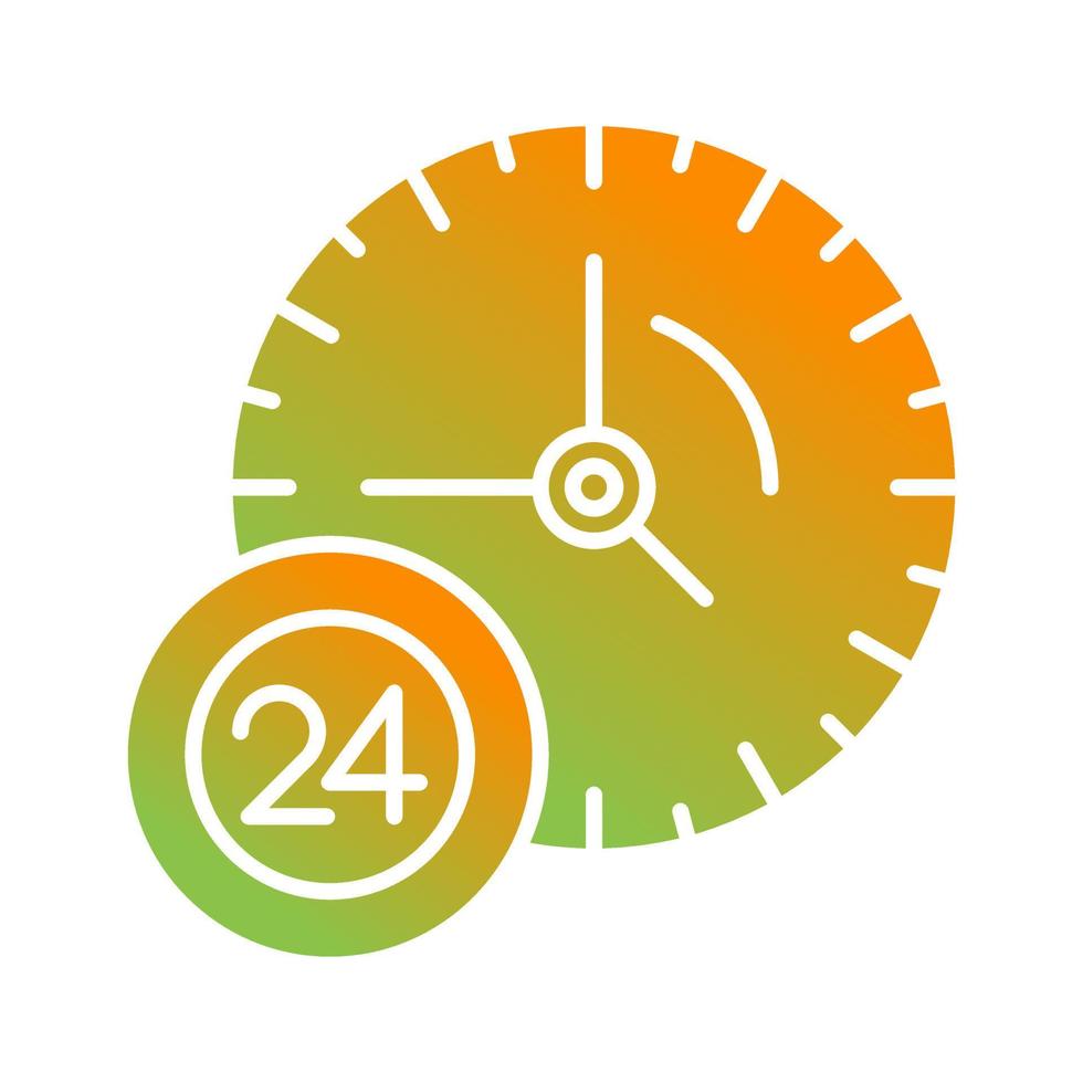 24 Hour Service Vector Icon