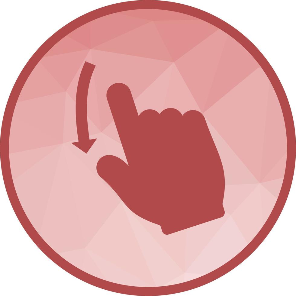 Swipe Down Low Poly Background Icon vector