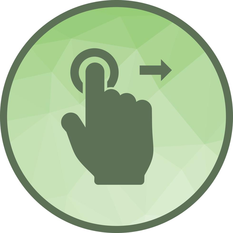 Tap and Move Right Low Poly Background Icon vector