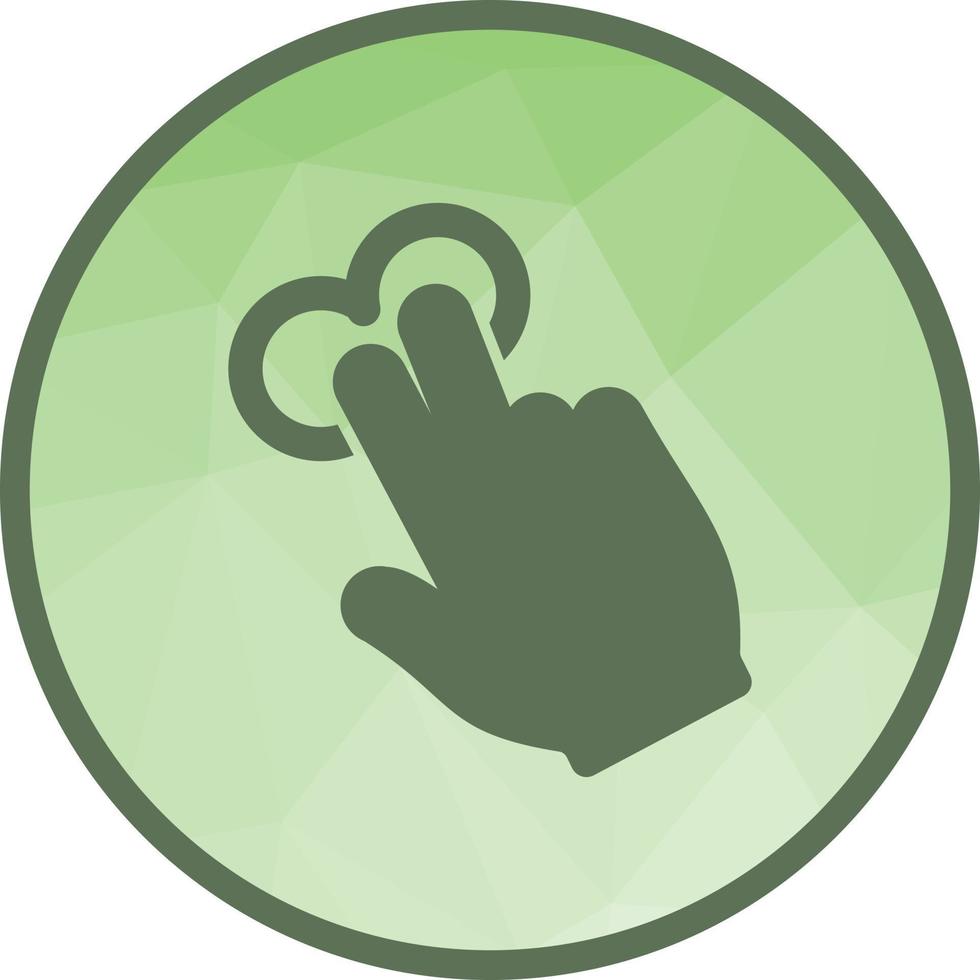 Two Fingers Tap Low Poly Background Icon vector