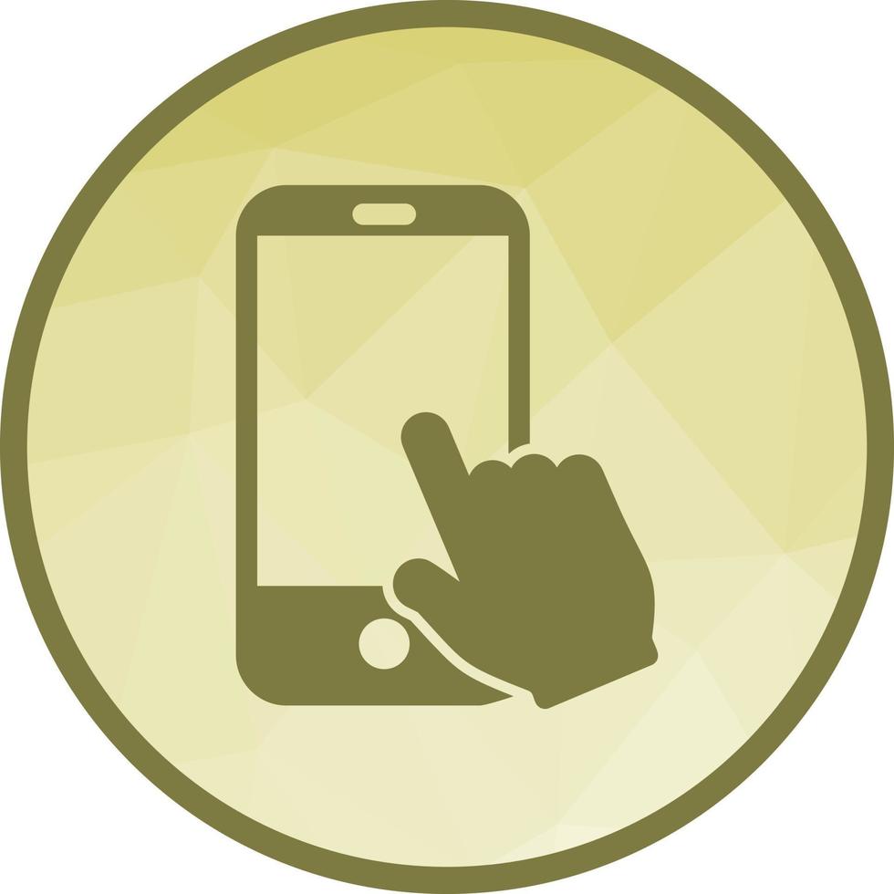 Touch Device II Low Poly Background Icon vector