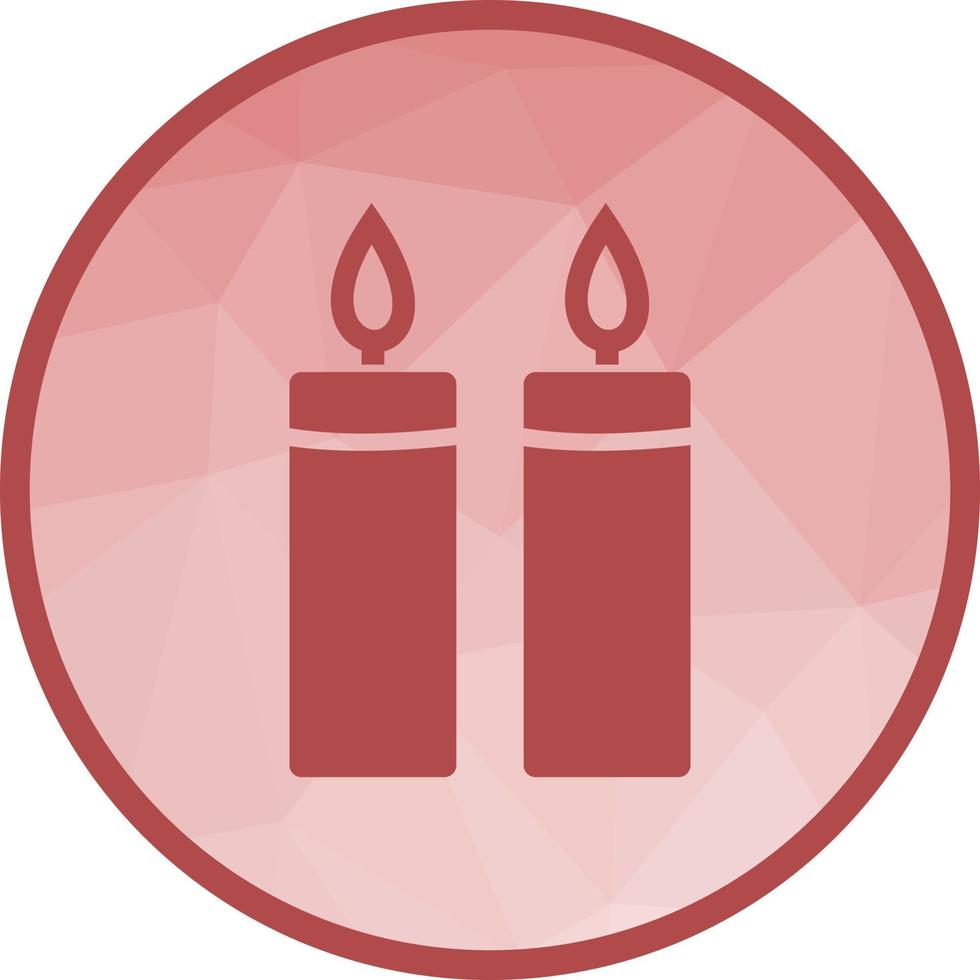 Two Candles Low Poly Background Icon vector