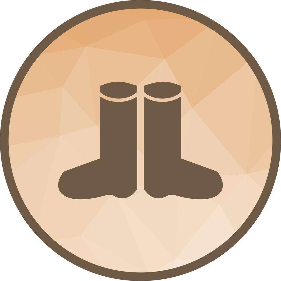 Long Boots Low Poly Background Icon vector