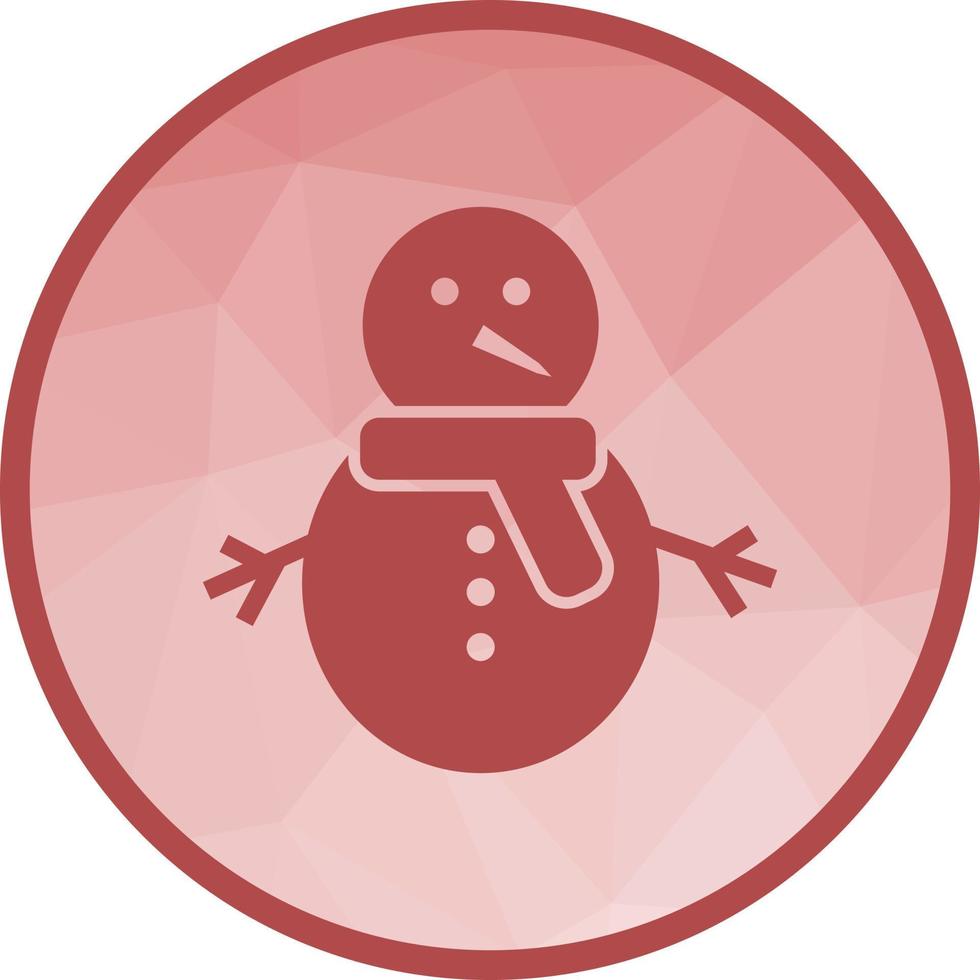 Snowman II Low Poly Background Icon vector