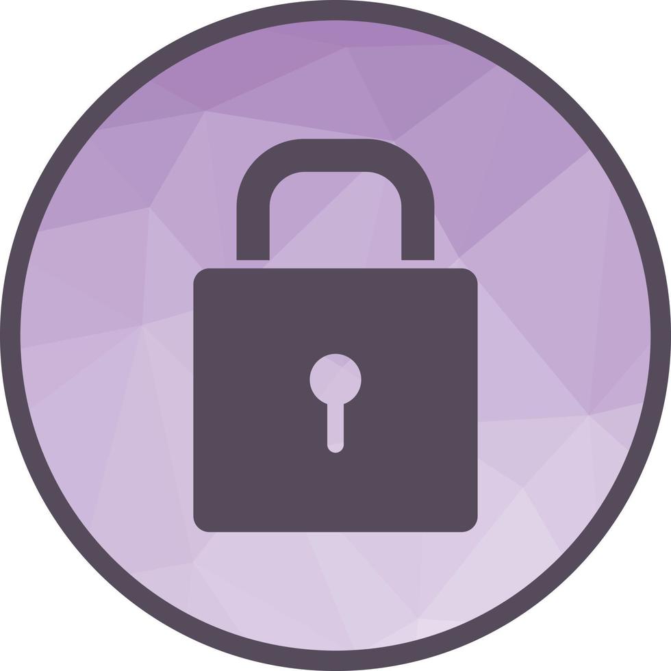 Lock I Low Poly Background Icon vector