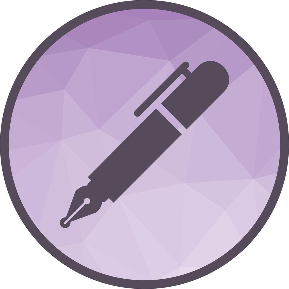 Pen Low Poly Background Icon vector