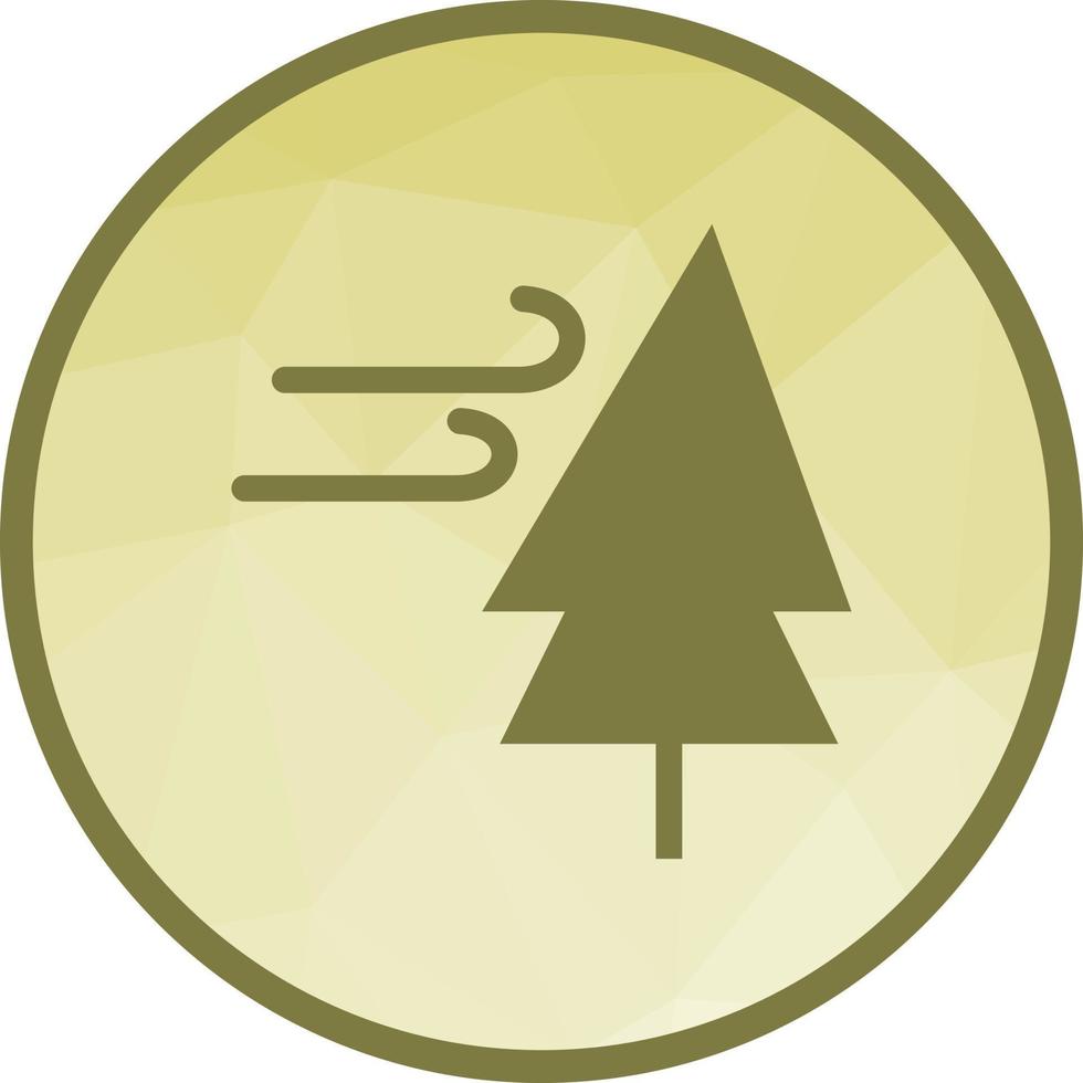 Tree with Wind Low Poly Background Icon vector