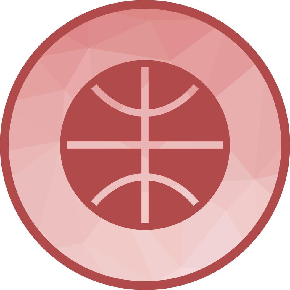 Basketball Low Poly Background Icon vector