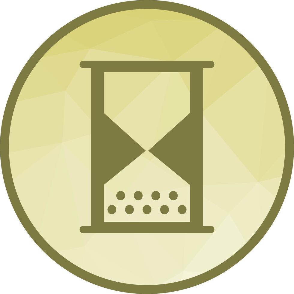 icono de fondo de baja poli de reloj de arena vector