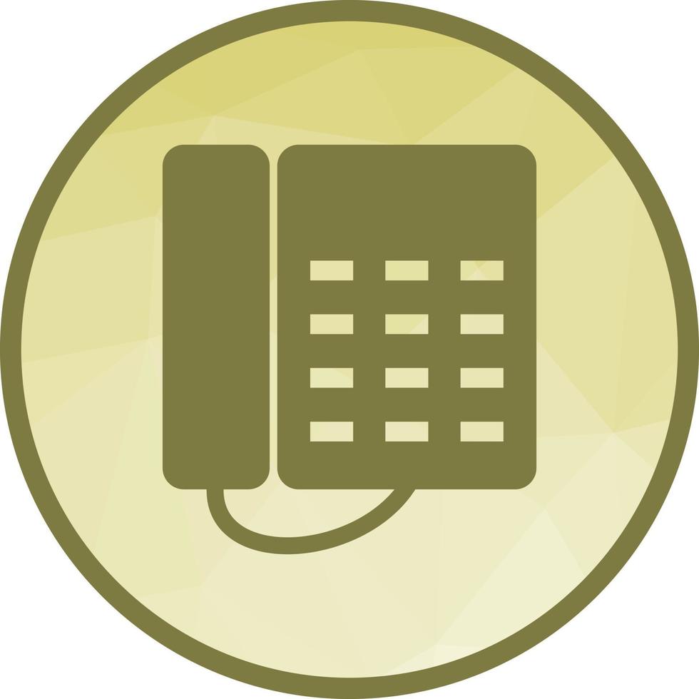 Telephone Low Poly Background Icon vector