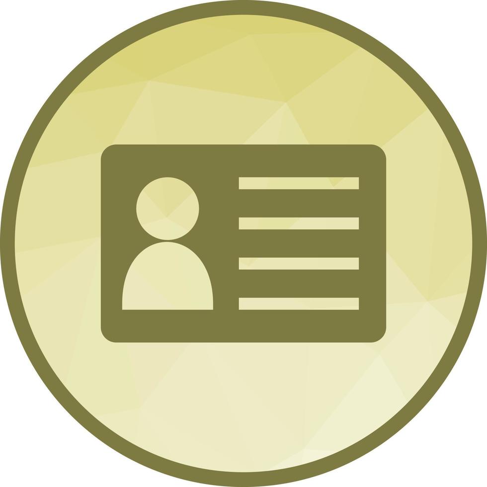 Identity Card Low Poly Background Icon vector