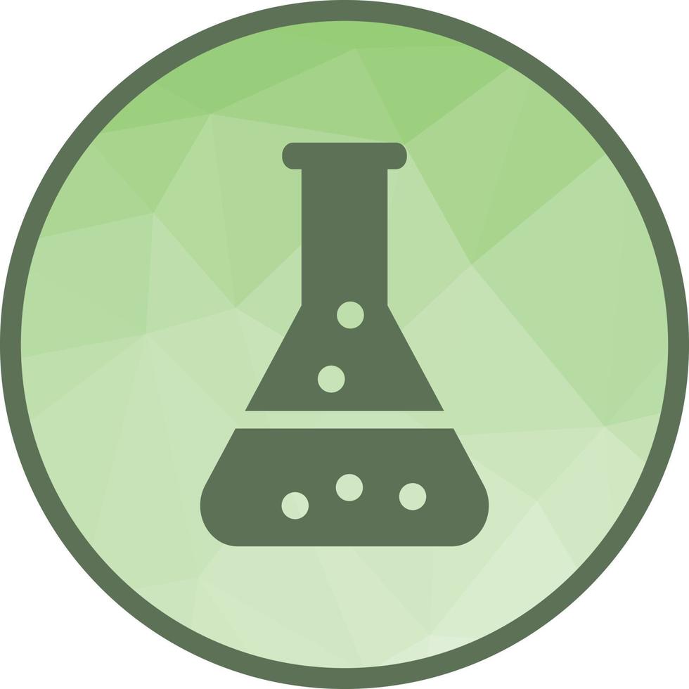 Chemical Flask Low Poly Background Icon vector