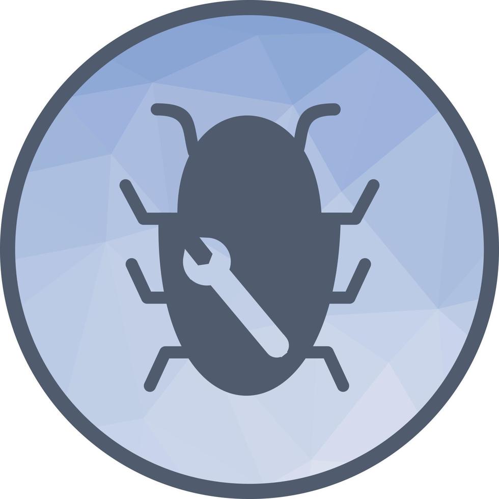 Bug Fixing Low Poly Background Icon vector