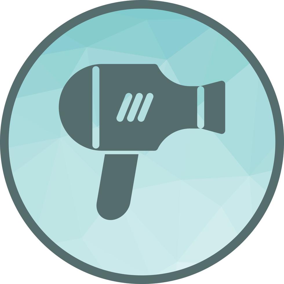 Hair Dryer Low Poly Background Icon vector