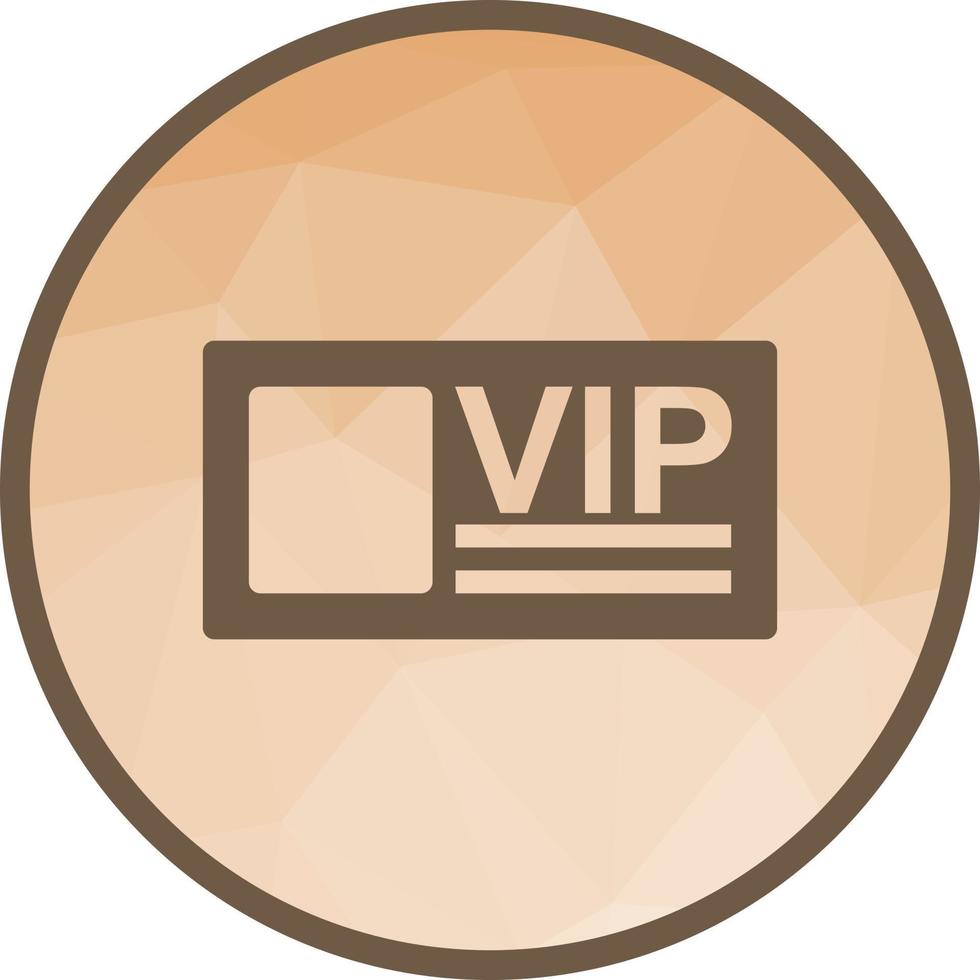 icono de fondo de tarjeta vip low poly vector