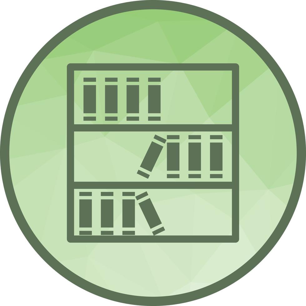 Bookshelf Low Poly Background Icon vector