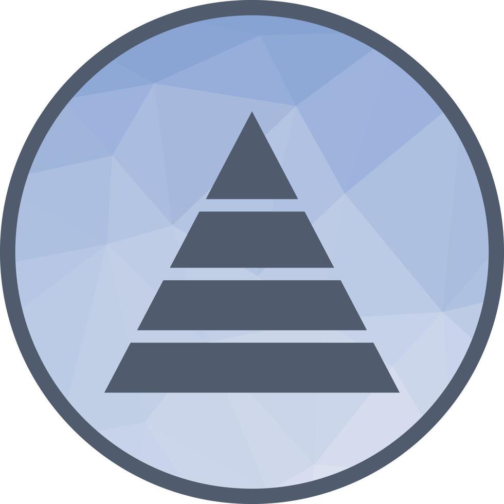Pyramid Graph Low Poly Background Icon vector