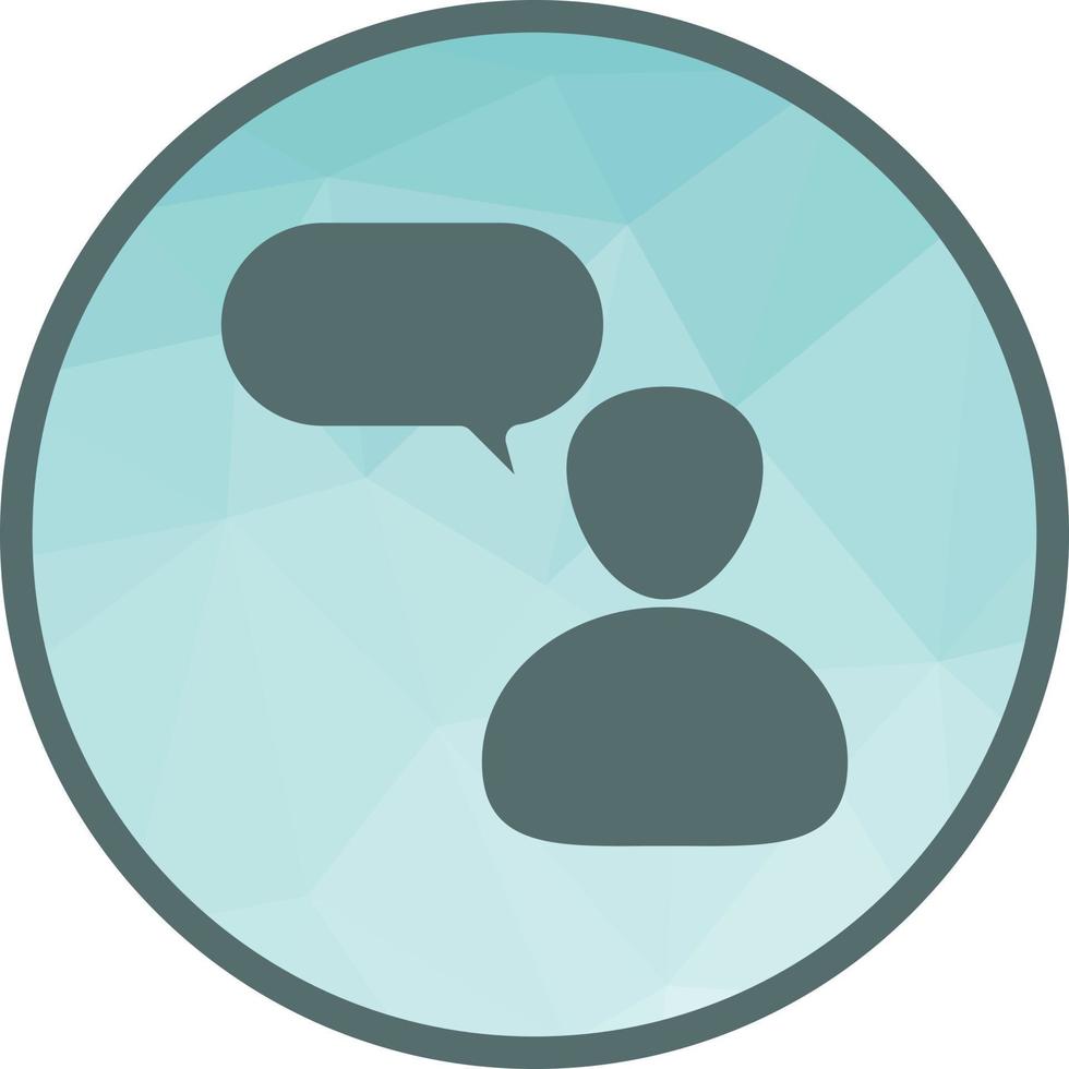 Person Speaking Low Poly Background Icon vector