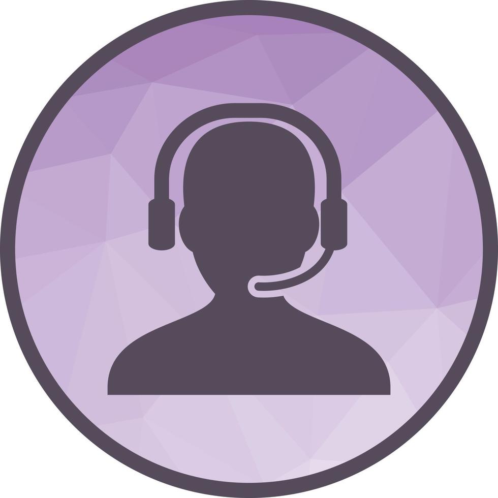 Support Agent Low Poly Background Icon vector