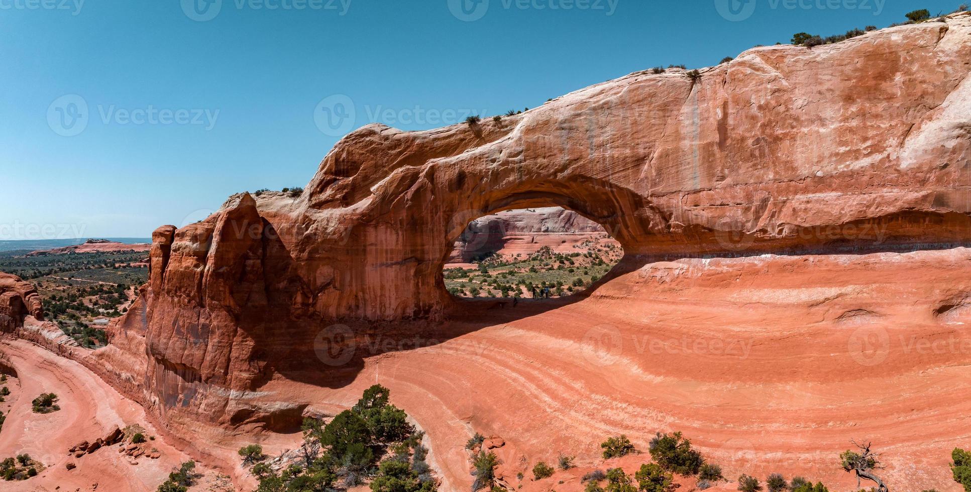 vista aérea del parque nacional arches en arizona, estados unidos. foto