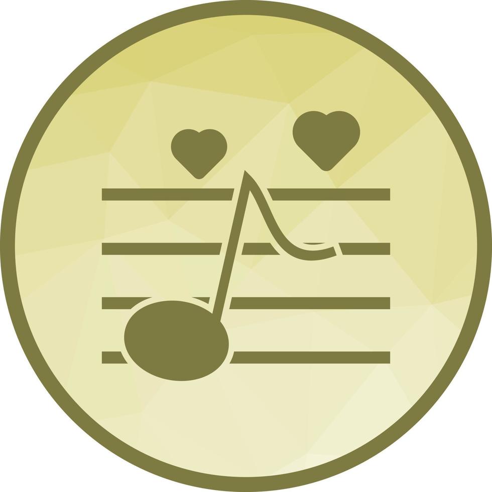 Wedding Music Low Poly Background Icon vector