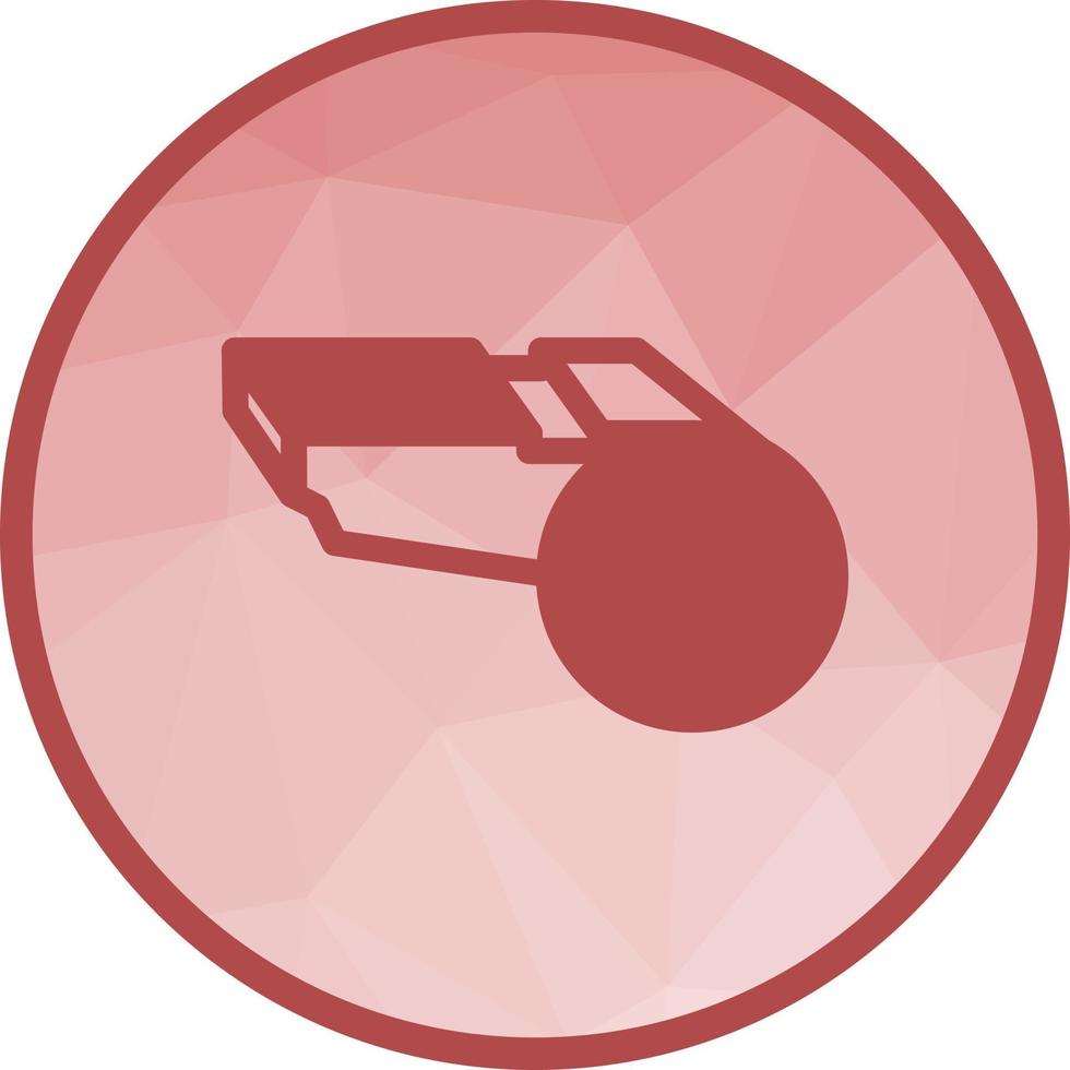 Whistle Low Poly Background Icon vector