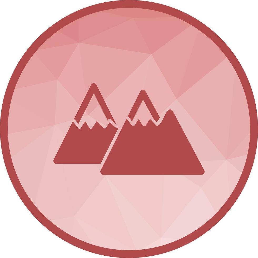 Mountains Low Poly Background Icon vector