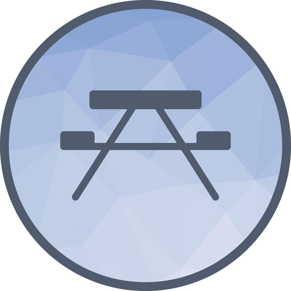 Wooden Bench Low Poly Background Icon vector