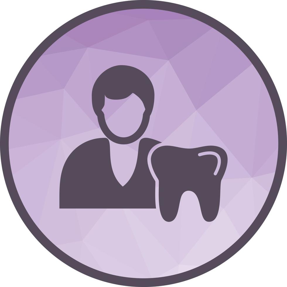 Dentist Low Poly Background Icon vector