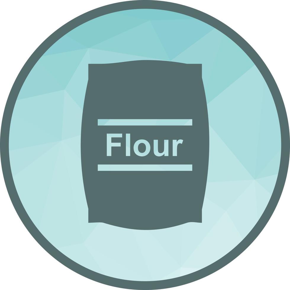 Flour bag Low Poly Background Icon vector