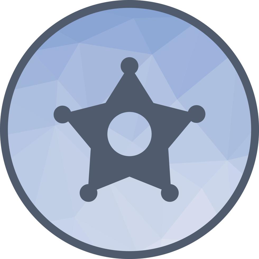 Sheriff Badge Low Poly Background Icon vector