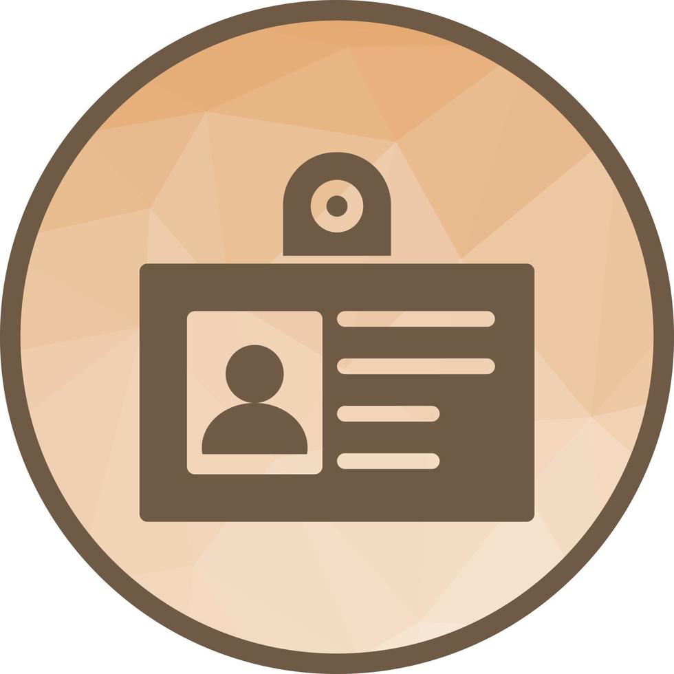 Identification Badge Low Poly Background Icon vector