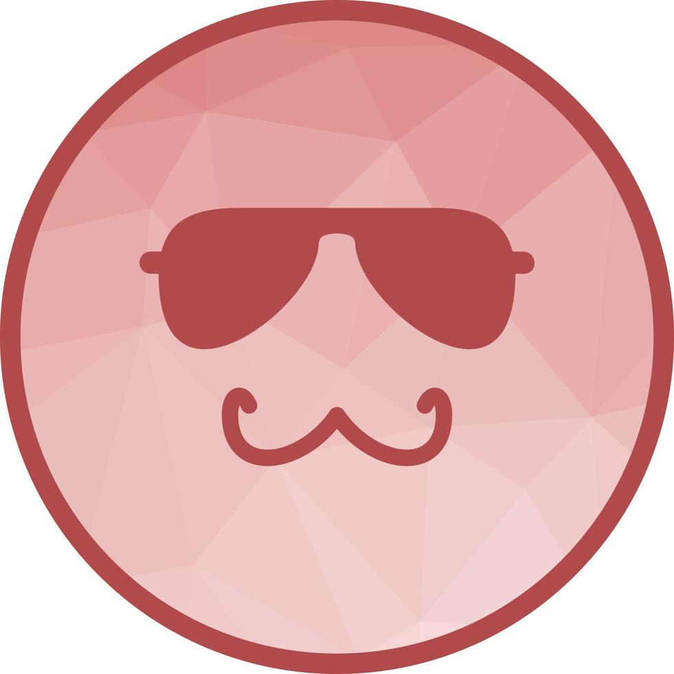 Hipster Man Low Poly Background Icon vector