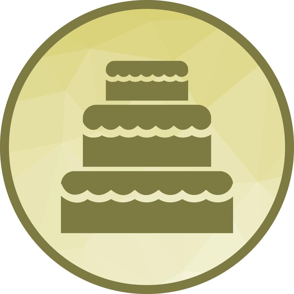 pastel de bodas ii icono de fondo de baja poli vector