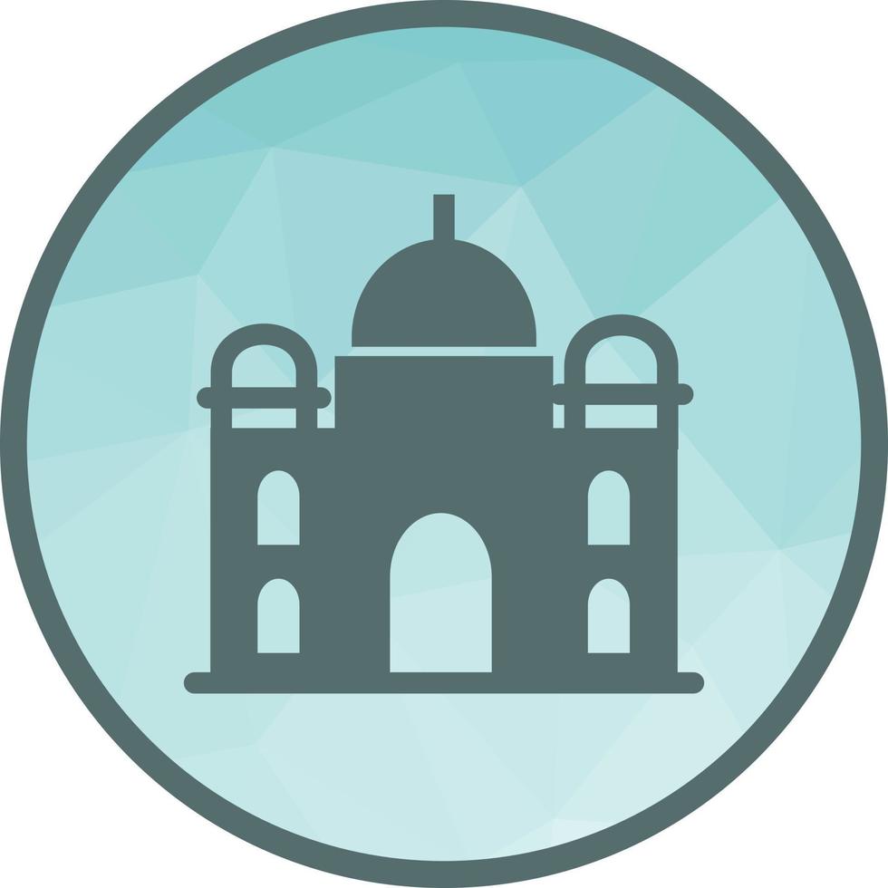 Taj Mahal Low Poly Background Icon vector