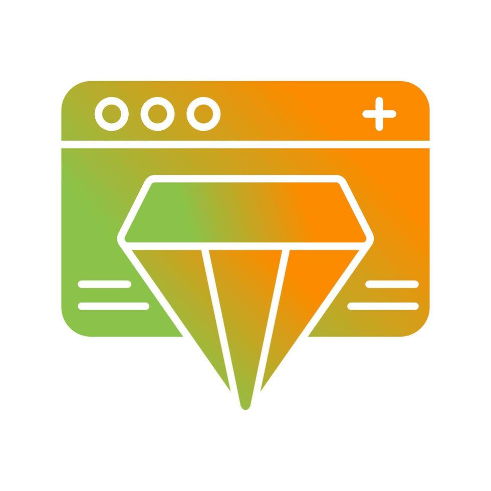 Quality Site Glyph Gradient vector