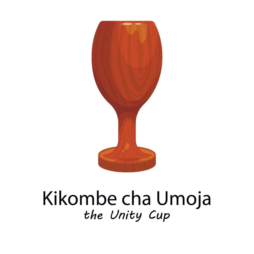 Kwanzaa Unity Cup - Cup called kikombe cha umoja for Kwanzaa vector