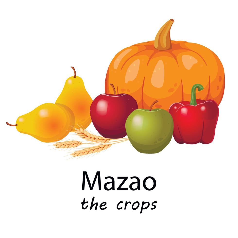 The crops Mazao for celebrating Kwanzaa. vector