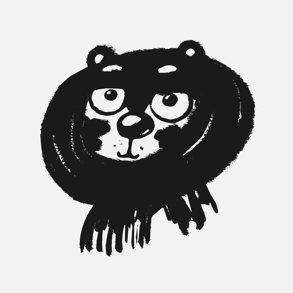 logotipo de oso o oso de miel o diseño de logotipo de cara de cabeza de oso polar. vector de stock del logotipo de la mascota de la cabeza de oso, valiente diseño del logotipo de la mascota de la cabeza grizzly. diseño de ilustración de plantilla vectorial.