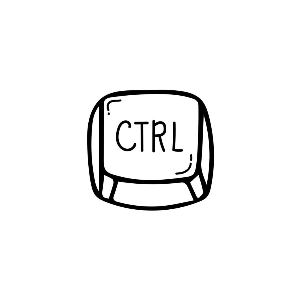 botón del teclado, ilustración vectorial de ctrl aislado vector