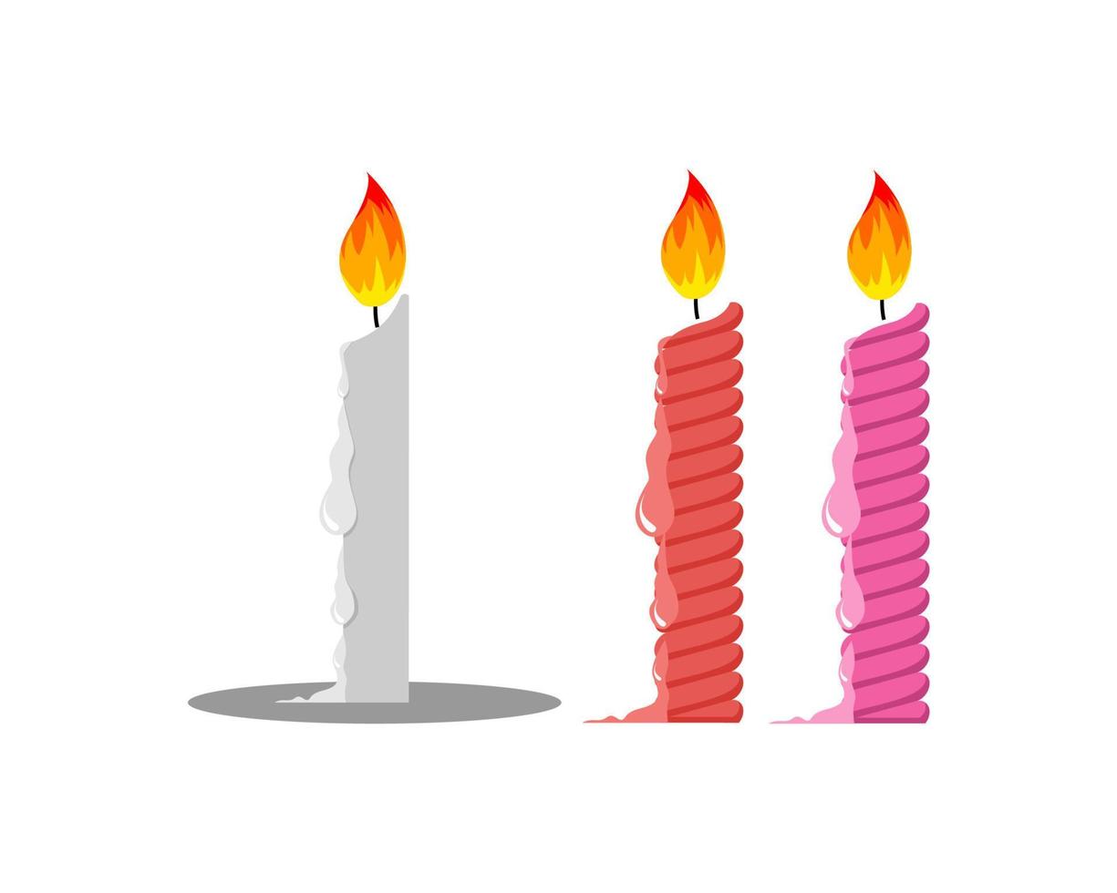 icono de vela de cumpleaños creativo, estilo de dibujos animados 14223077  Vector en Vecteezy