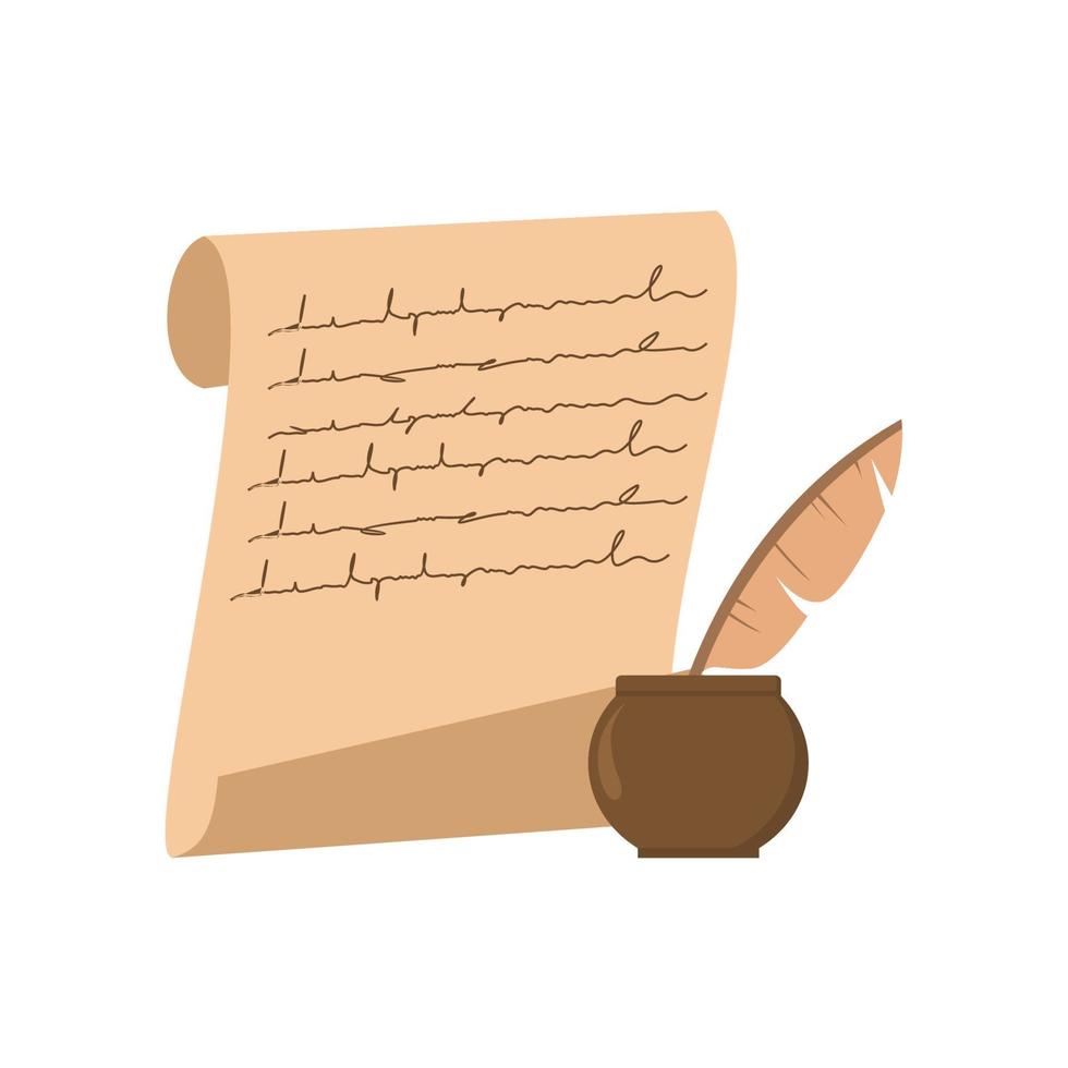 pen and paper old vector