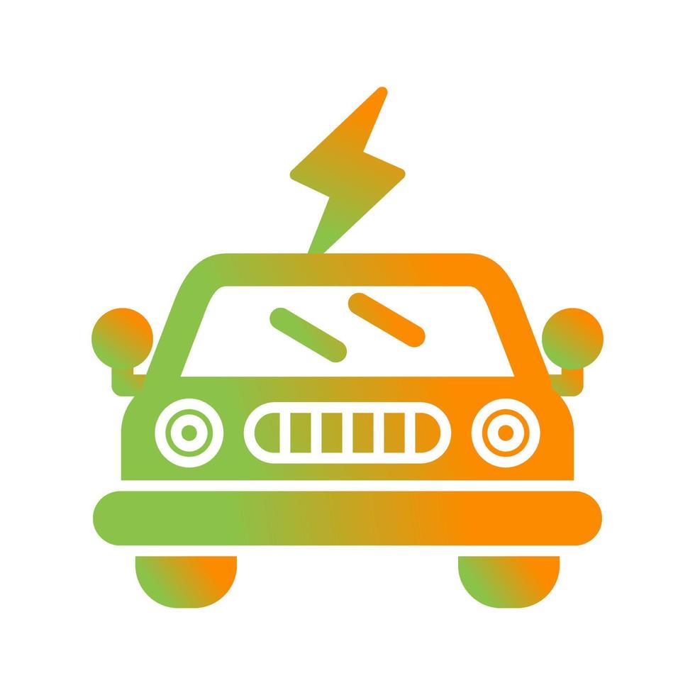 icono de vector de coche eléctrico