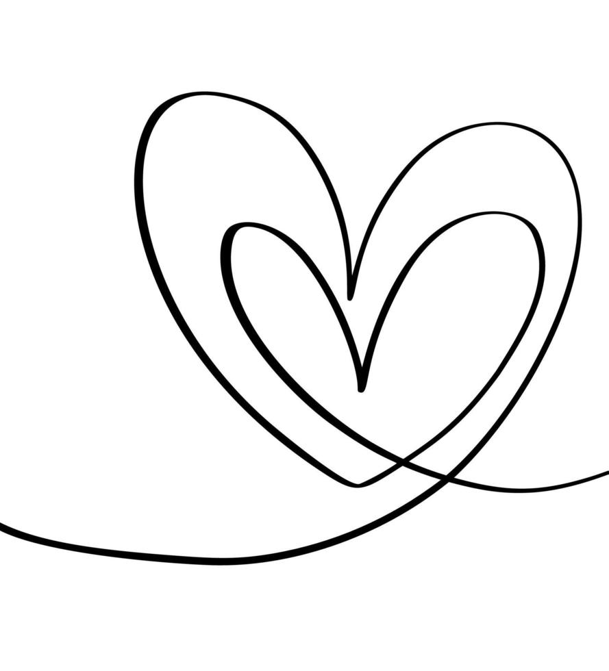 signo de logotipo de dos corazones de amor vectorial. pareja de símbolos de ilustración romántica, pasión y boda. elemento de diseño de caligrafía del día de san valentín. plantilla de tarjeta de felicitación, invitación vector