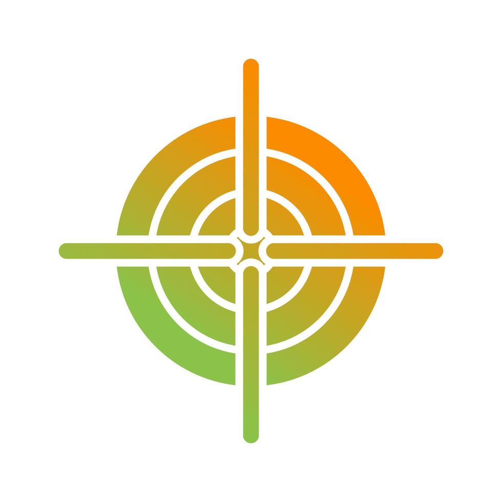 Target Glyph Gradient Icon vector